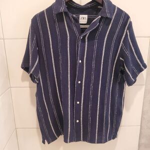 Zara Boho Poly Blend Button Top